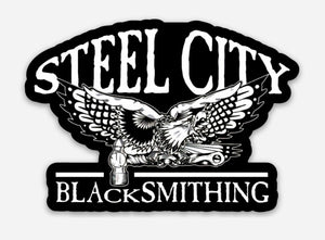 Steel City Blacksmithing Logo Decal 3”x3”
